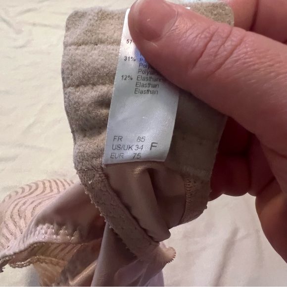 Imprerinte Luxury sheer sexy cream tone bra. Size 34F. - Picture 11 of 11